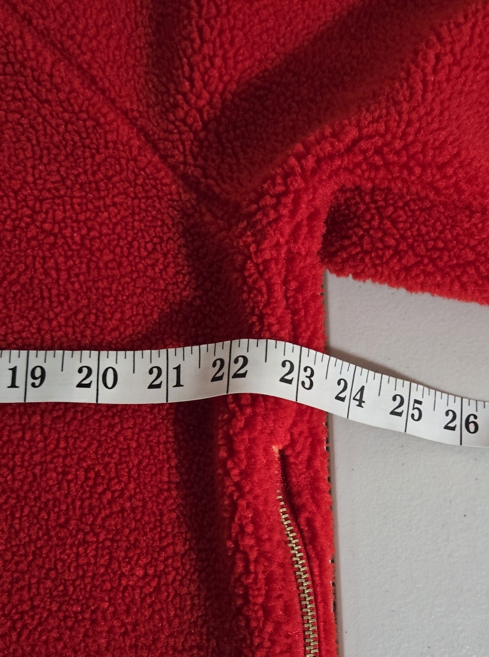 Ralph Lauren Black Label Red Sherpa Gold Zip Pullover Size L - Picture 11 of 12